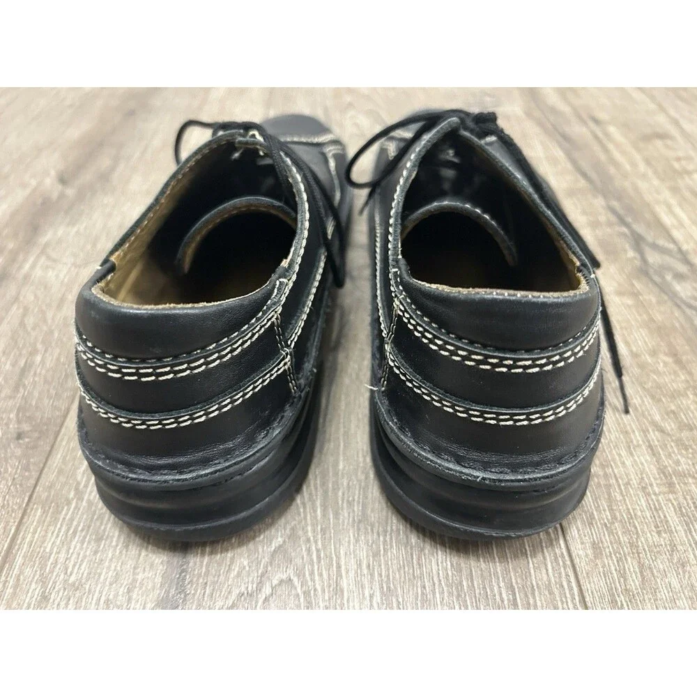 Birkenstock Lace Up Oxford Shoes Black Leather EU 40 US 7 Men ( Women 9)